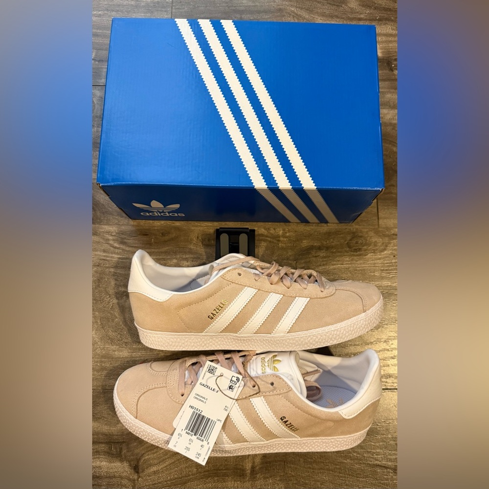 Adidas Originals Gazelle Pink Tint Cloud White Size 7Y / 8 Womens H01512